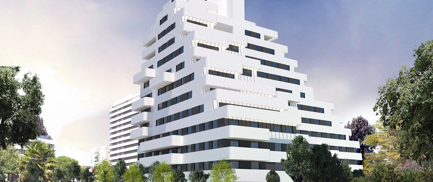 Anteproyecto de edificio de 120 viviendas en la calle de los Astros nº2 . Madrid